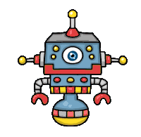 robot garbikw Sticker