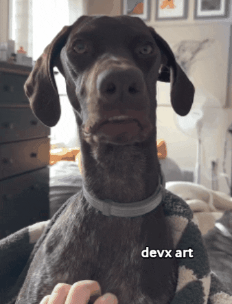 Dog Yawning GIF by DevX Art