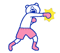 Fight Bear Sticker by takadabear