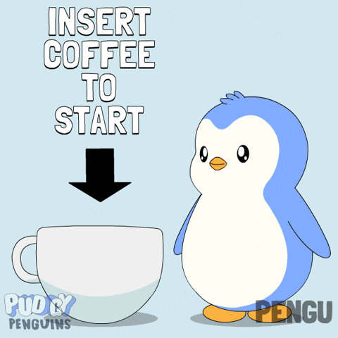 Tired Good Morning GIF by Pudgy Penguins