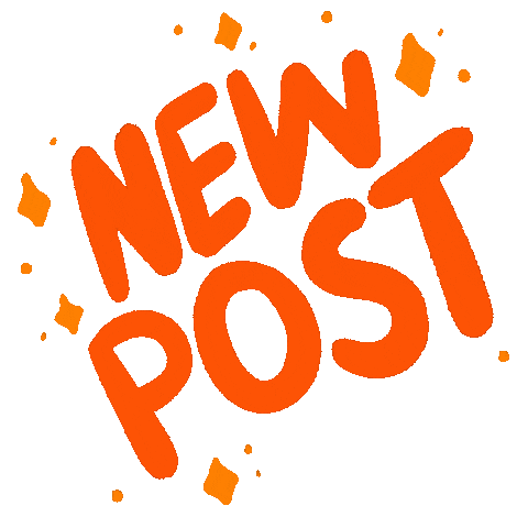 KatieLazo giphyupload new new post orange Sticker