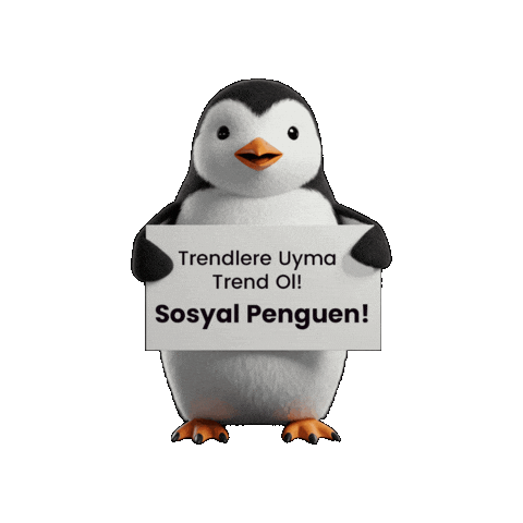 sosyalpenguenofc giphygifmaker trend sosyal medya dijital medya Sticker