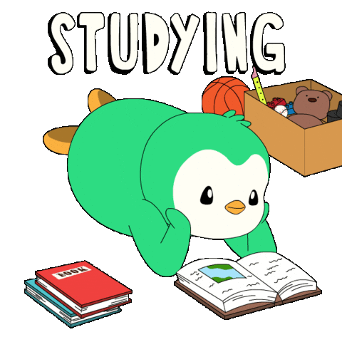 Penguin Read Sticker by Abster