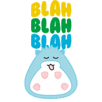 Happy Blah Blah Blah Sticker by hamsta.world