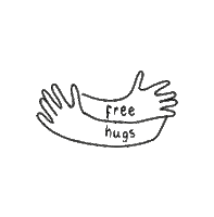 wisdomonwellness hug free wellness hands Sticker