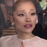 Shocked Ariana Grande GIF