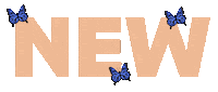 Blue Butterfly New Post Sticker