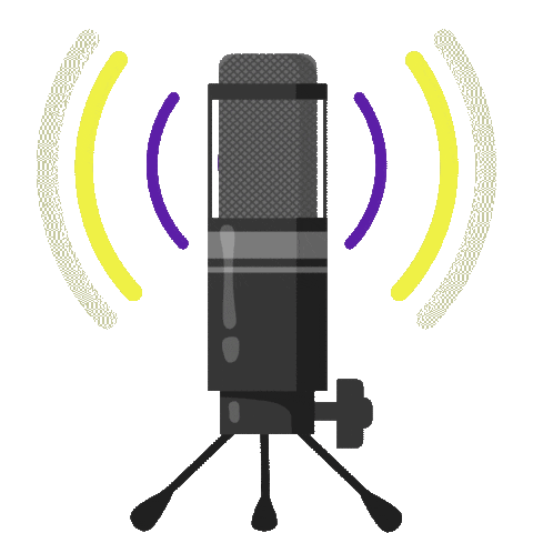 podopolo podcast mic soundwaves podopolo Sticker