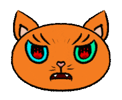 Angry Cat Sticker