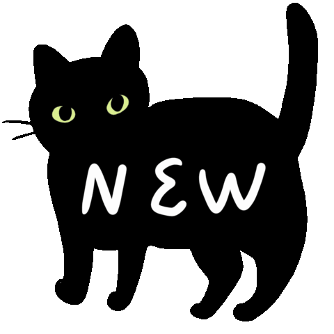 Yycat giphyupload cat new black Sticker