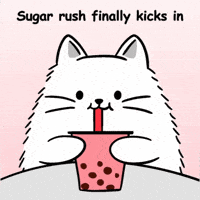 Bubble Tea Hyper Active GIF by MESA My Emotional Support Animal