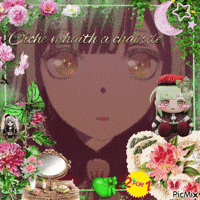 FBBVacuity anime girl stare blush GIF