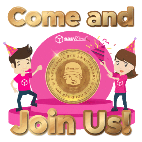 Happy Celebration Sticker by EasyParcel