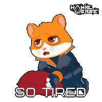 Tired Over It Sticker by Hamieverse