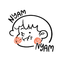 Hungry Animation Sticker by Koleksi Kreasita