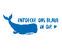 Waving Blue Whale Sticker by Entdecke das Blaue in Dir.