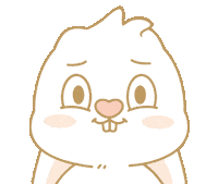 Bunny 傻眼 Sticker by EVANS艾特兔