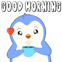 Happy Good Morning Sticker by Pudgy Penguins
