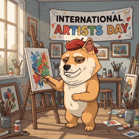 Shiba Inu Art GIF by Doge Pound