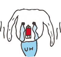 sad cry Sticker