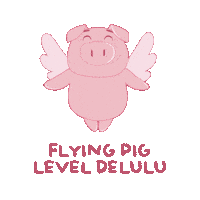 Flying Pig Sticker by PositivelyPigasus