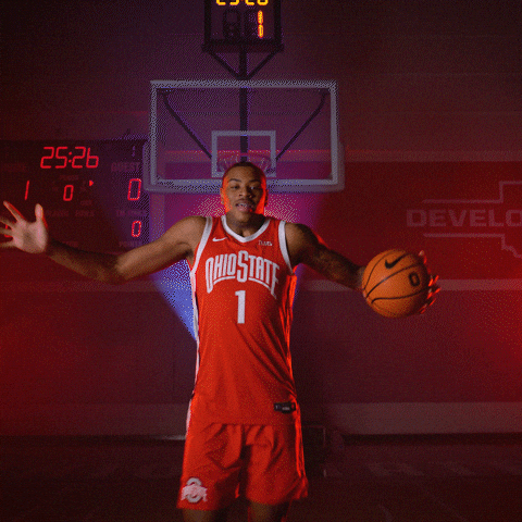 Basketball Yell GIF by Ohio State Athletics