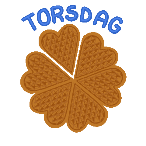 Waffle Torsdag Sticker by LittlefieldGIF