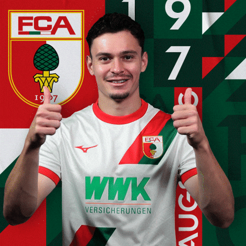 Football Thumbs Up GIF by FC Augsburg 1907