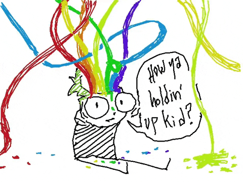 Rainbow Trying My Best GIF