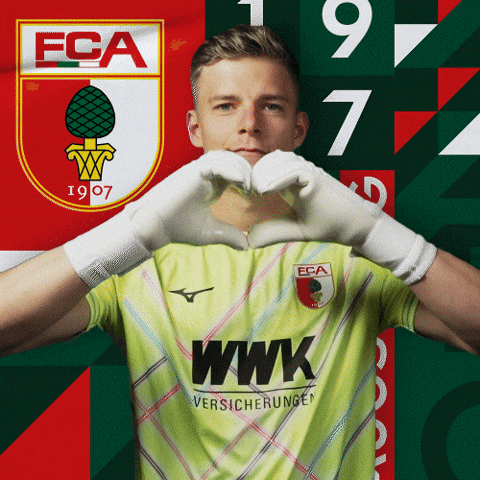 Heart Love GIF by FC Augsburg 1907