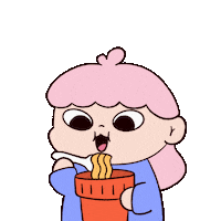 Instant Ramen Eating Sticker by Happy Homies