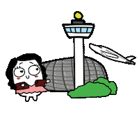 Travelling Changi Airport Sticker by SGAG