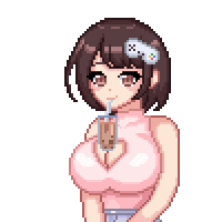Shibuya_Kaho pixel art boba tea kaho shibuya Sticker