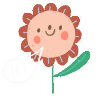 Happy Flower Sticker by Miss NoProblem