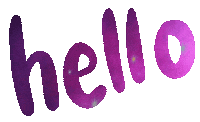PaperBoe hello purple galaxy handwritten Sticker