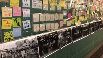 Hundreds of Pro-Democracy Notes Spread Across Hong Kong's 'Lennon Wall'