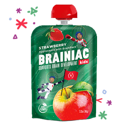 brainiackids giphyupload yogurt brainiac brain food Sticker