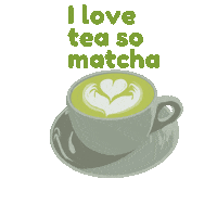 Green Tea Latte Sticker by Emmi Snicker