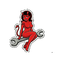 Devil Girl Sticker by Dirtbag Brands