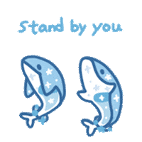 By Your Side Whale Sticker