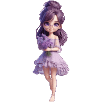 Girl Flor Sticker