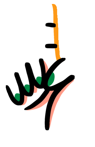 One Finger Hand Sticker by Yeremia Adicipta