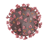 Sick Corona Sticker by Nadine Chaignat