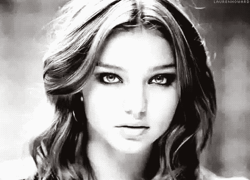 black and white model GIF