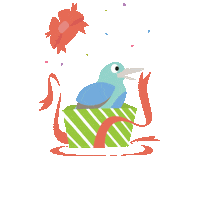 Christmas Bird Sticker by Playgroup NSW