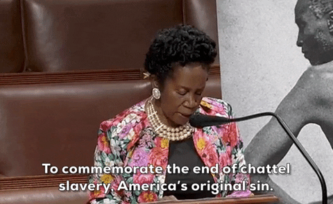 Sheila Jackson Lee Juneteenth GIF by GIPHY News