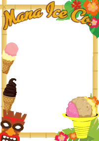 manaiceco icecream hawaii toppings softserve Sticker