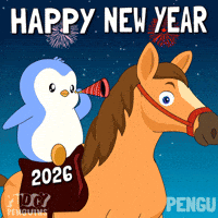 Happy New Year Penguin GIF by Pudgy Penguins