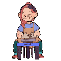osophiashio throwing pottery osophiashio Sticker