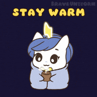 Stay Warm Sweater Weather GIF by Brave Unicorn